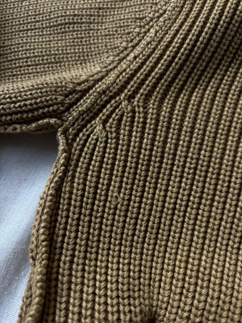 Free People Worn Thru Surplus Cotton Cardigan Beige XS Slouchy Knit - Picture 8 of 9